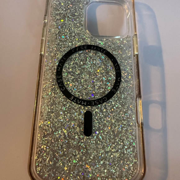 iPhone 16 Pro Max Case-Mate Glitter Phone Case - Silver - Picture 1 of 2